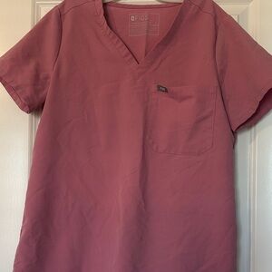 women's Chalk Pink Catarina - One-Pocket Scrub Top - S / Chalk Pink